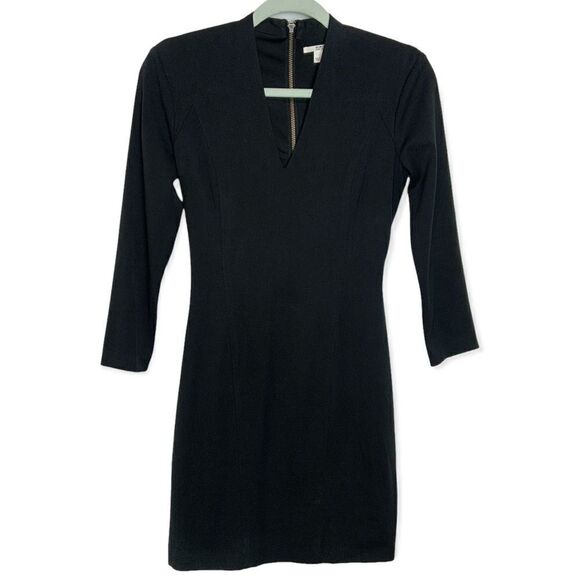 Helmut Lang Long Sleeve V Neck Mini Dress - Picture 2 of 10